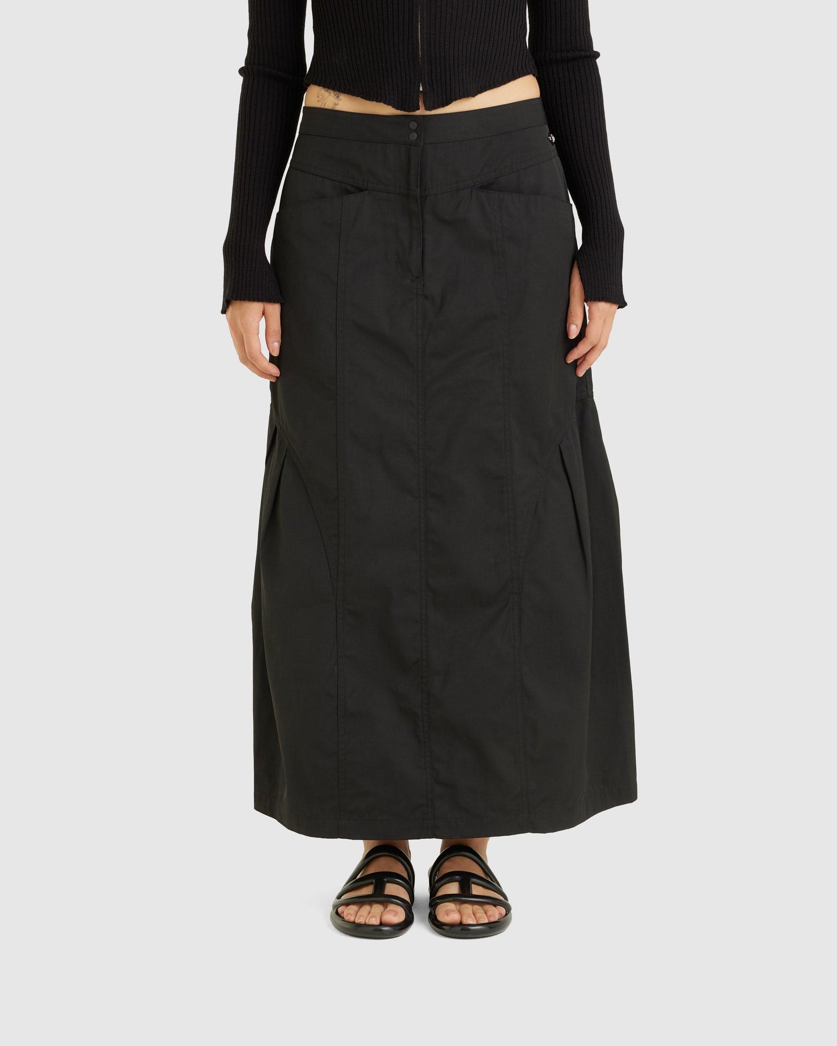 Rhombus Long Skirt Black - {{ collection.title }} - Chinatown Country Club 