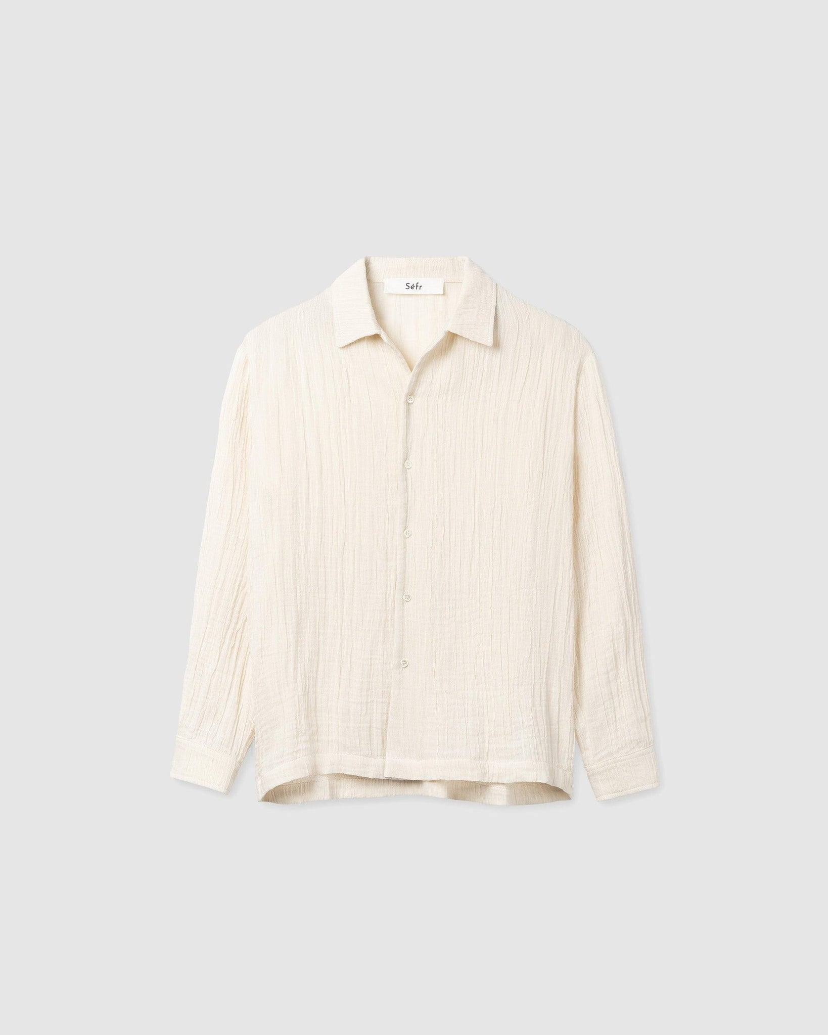 Ripley Shirt Pleated White Cloth - {{ collection.title }} - Chinatown Country Club 