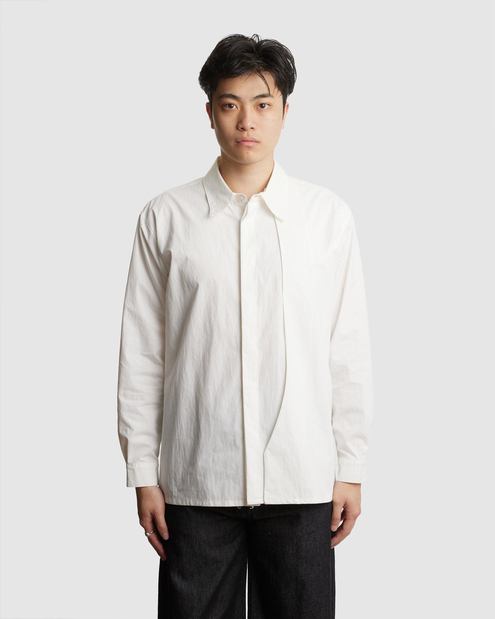 Round Line Layered Shirt White - {{ collection.title }} - Chinatown Country Club 