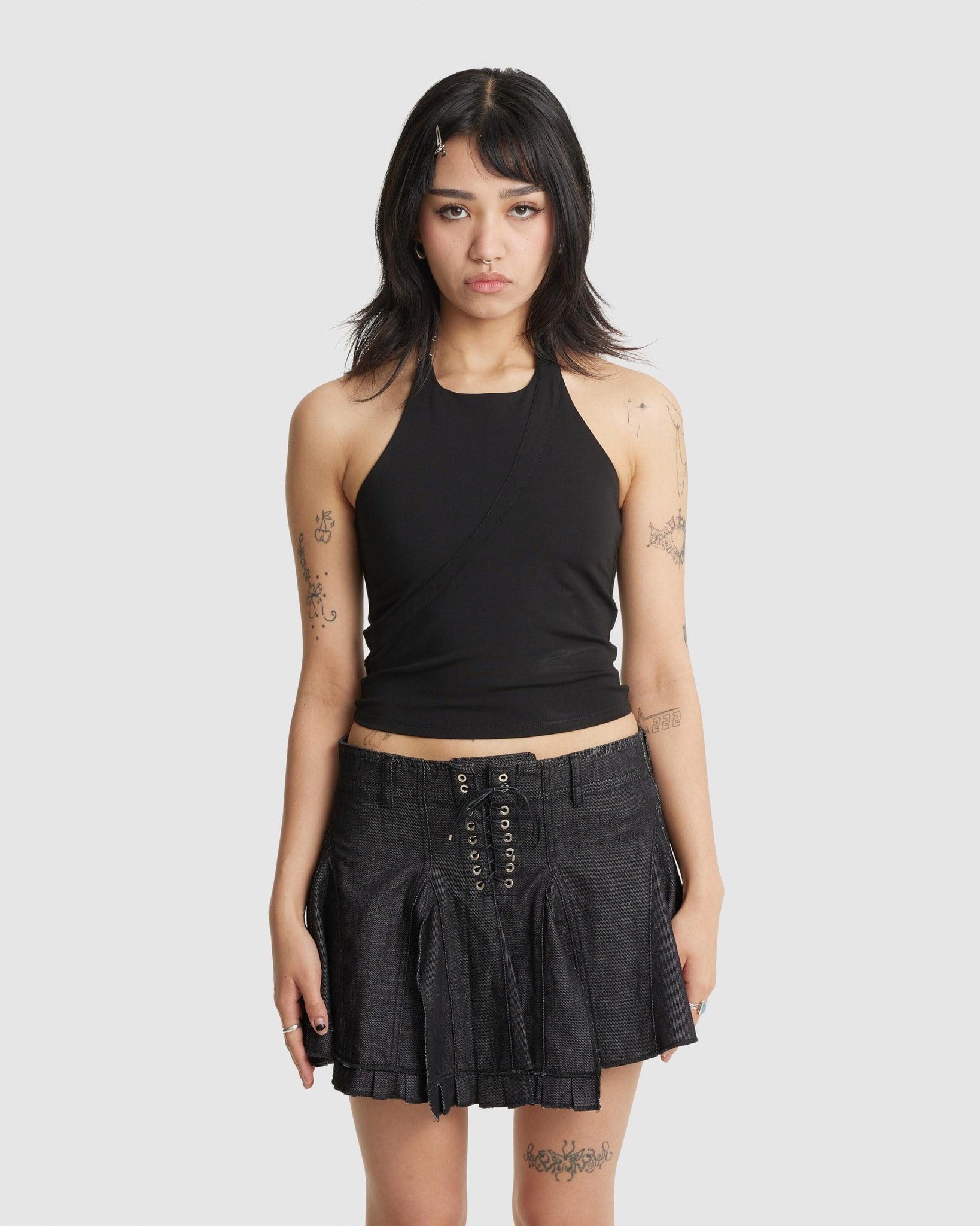 Ruffle Mini Skirt - {{ collection.title }} - Chinatown Country Club 