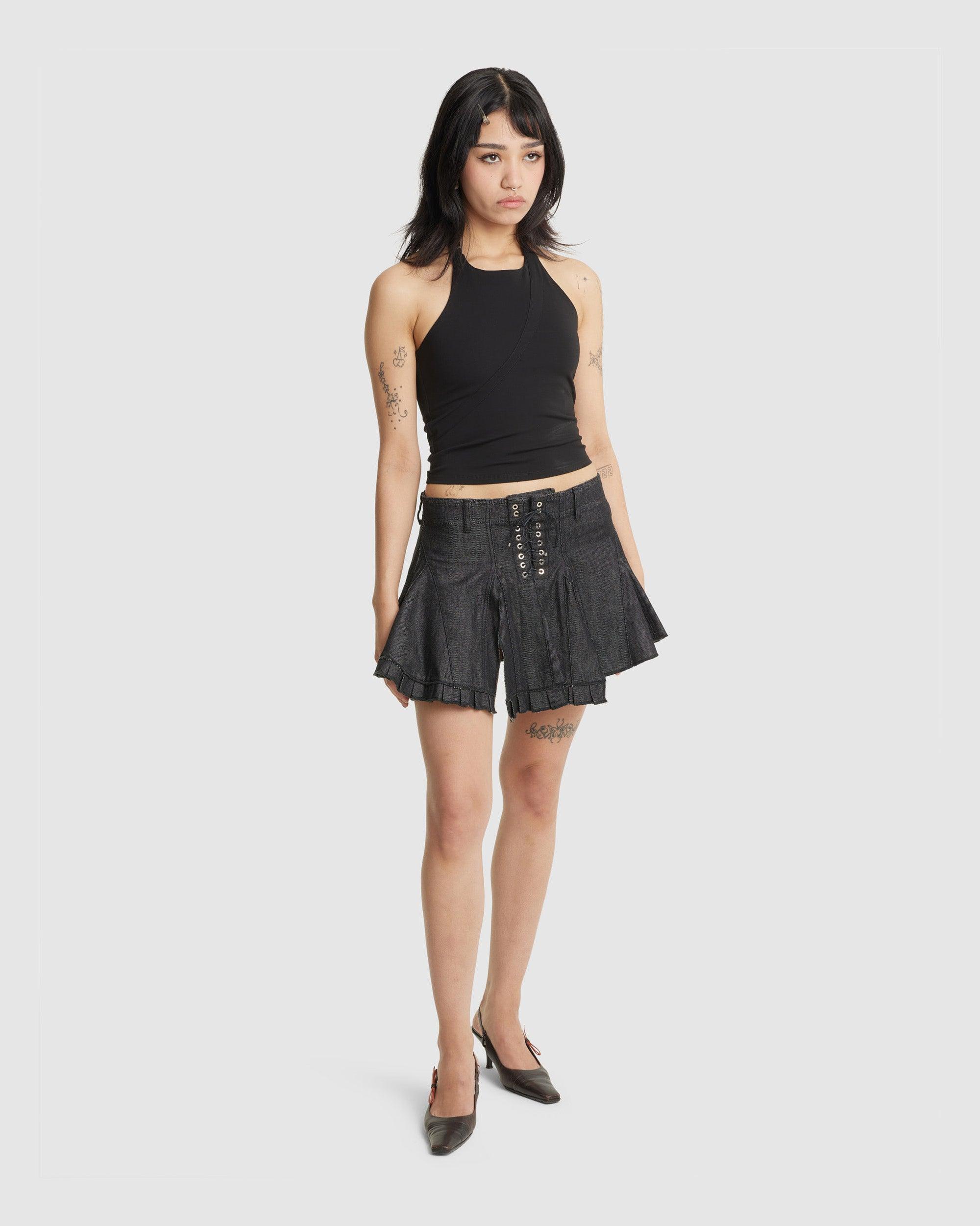 Ruffle Mini Skirt - {{ collection.title }} - Chinatown Country Club 