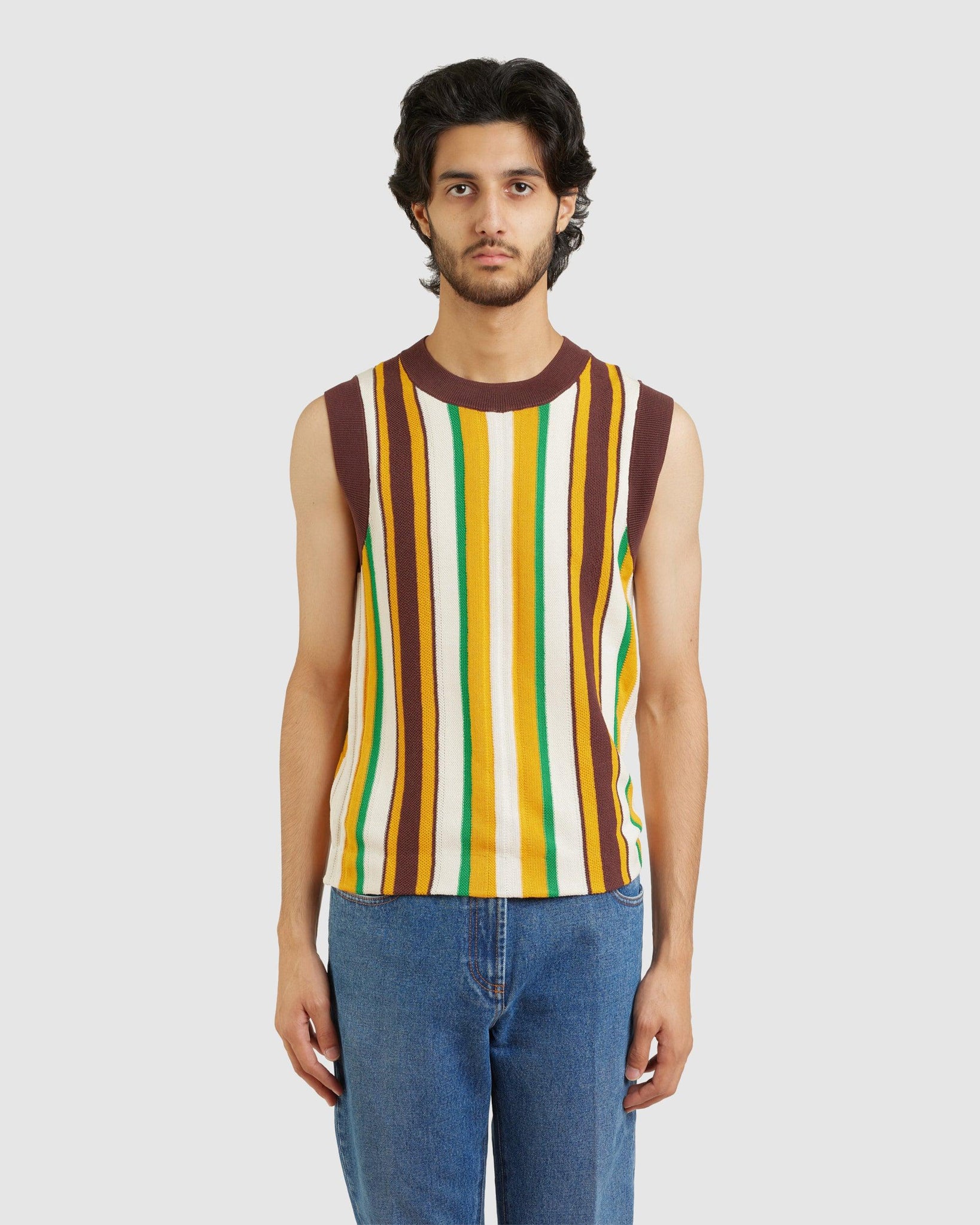 Scale Tank Top Yellow - {{ collection.title }} - Chinatown Country Club 