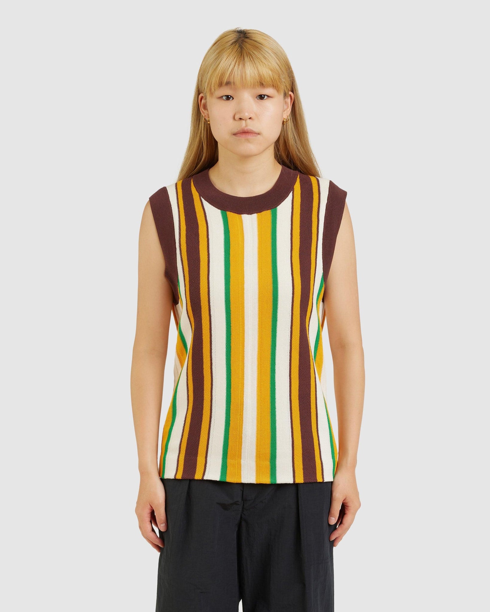 Scale Tank Top Yellow (W) - {{ collection.title }} - Chinatown Country Club 