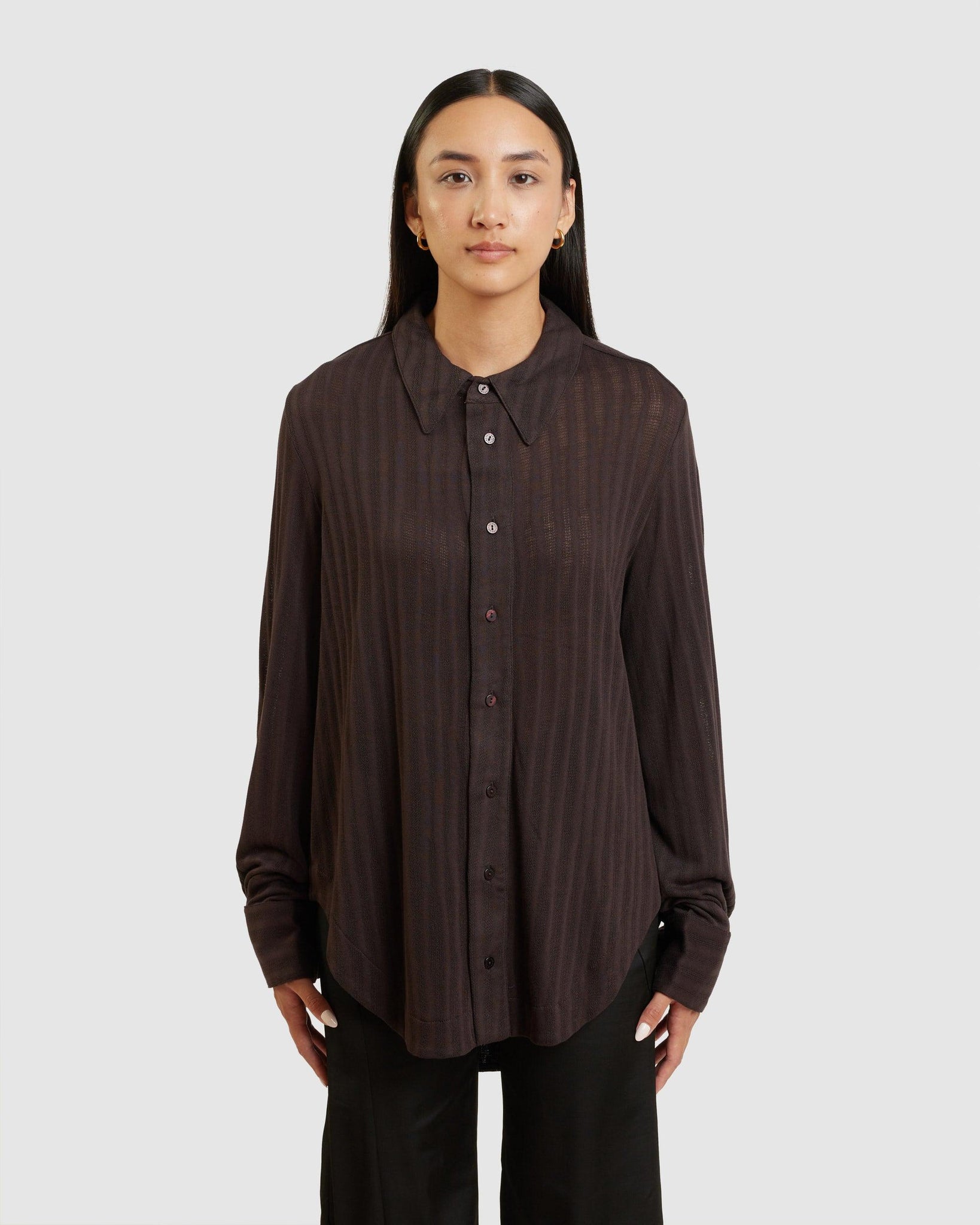 Shrunk Button Down Shirt Ripple (W) - {{ collection.title }} - Chinatown Country Club 
