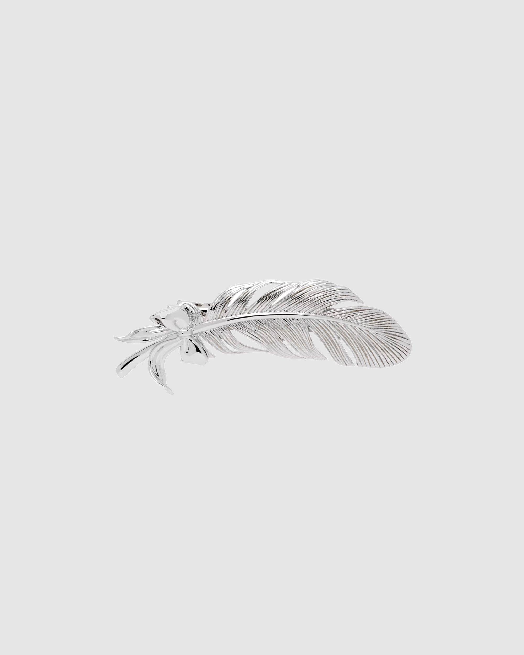 Straight Feather Bowknot Barrette