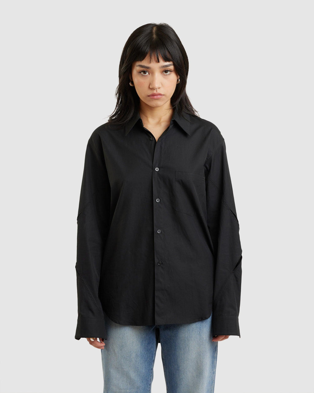 Slash Monogram Shirt Black (W) - {{ collection.title }} - Chinatown Country Club 