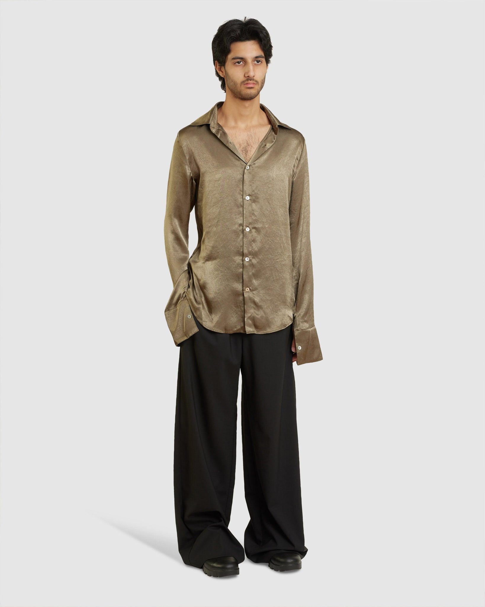 Slim Shirt Khaki - {{ collection.title }} - Chinatown Country Club 
