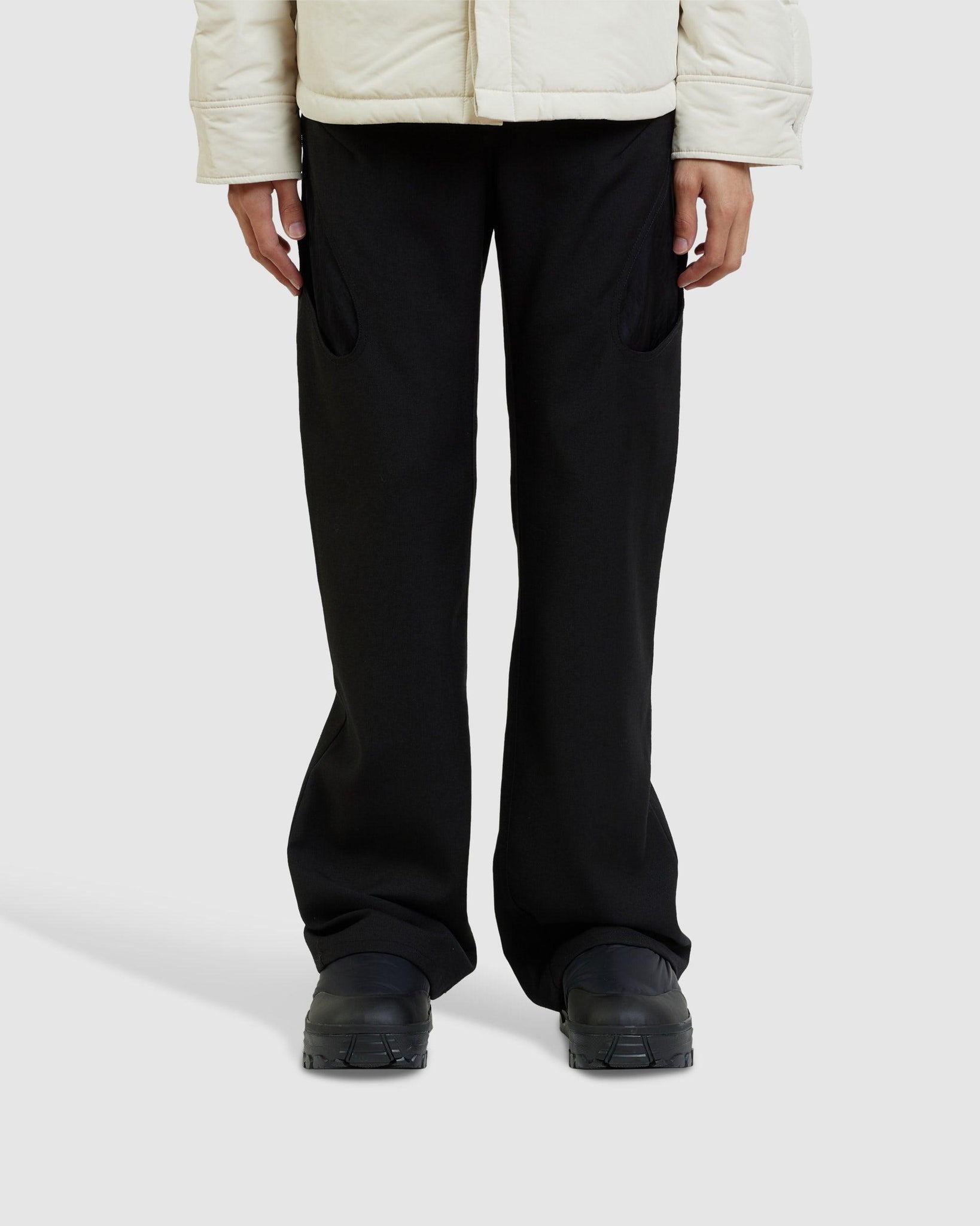 CORNERSTONE Straight Panelled Wool Blend Pants – Chinatown Country