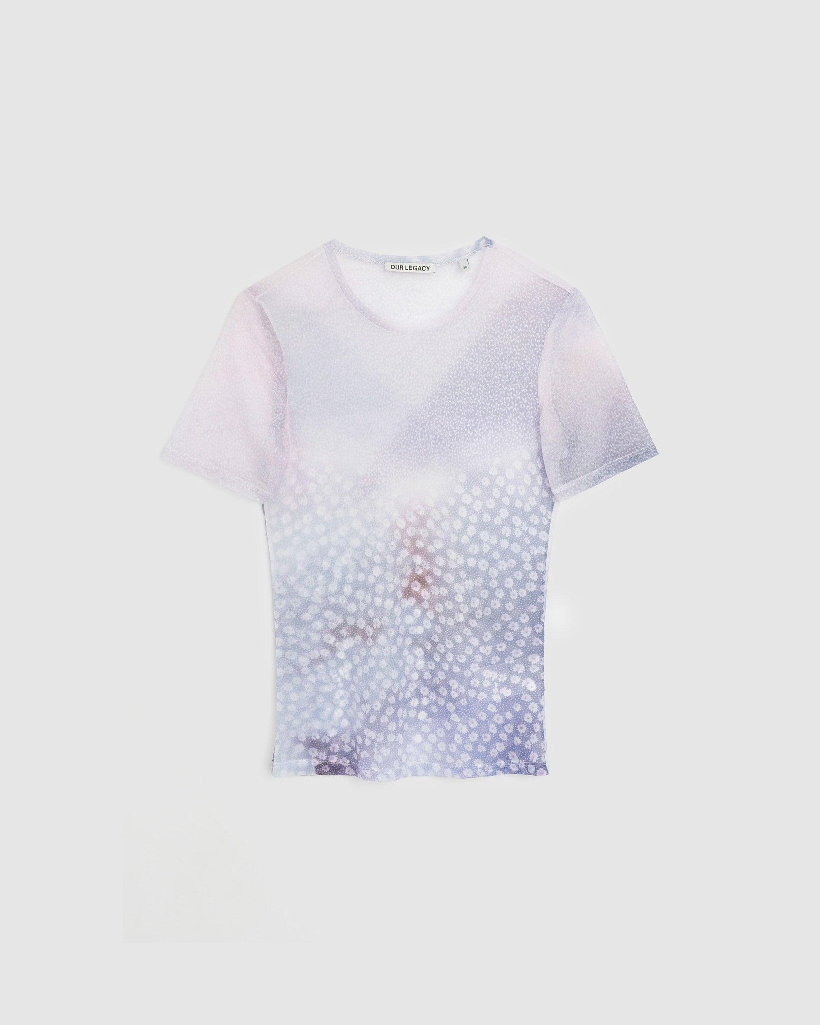 Super Slim T-Shirt Light Flowers Print - {{ collection.title }} - Chinatown Country Club 