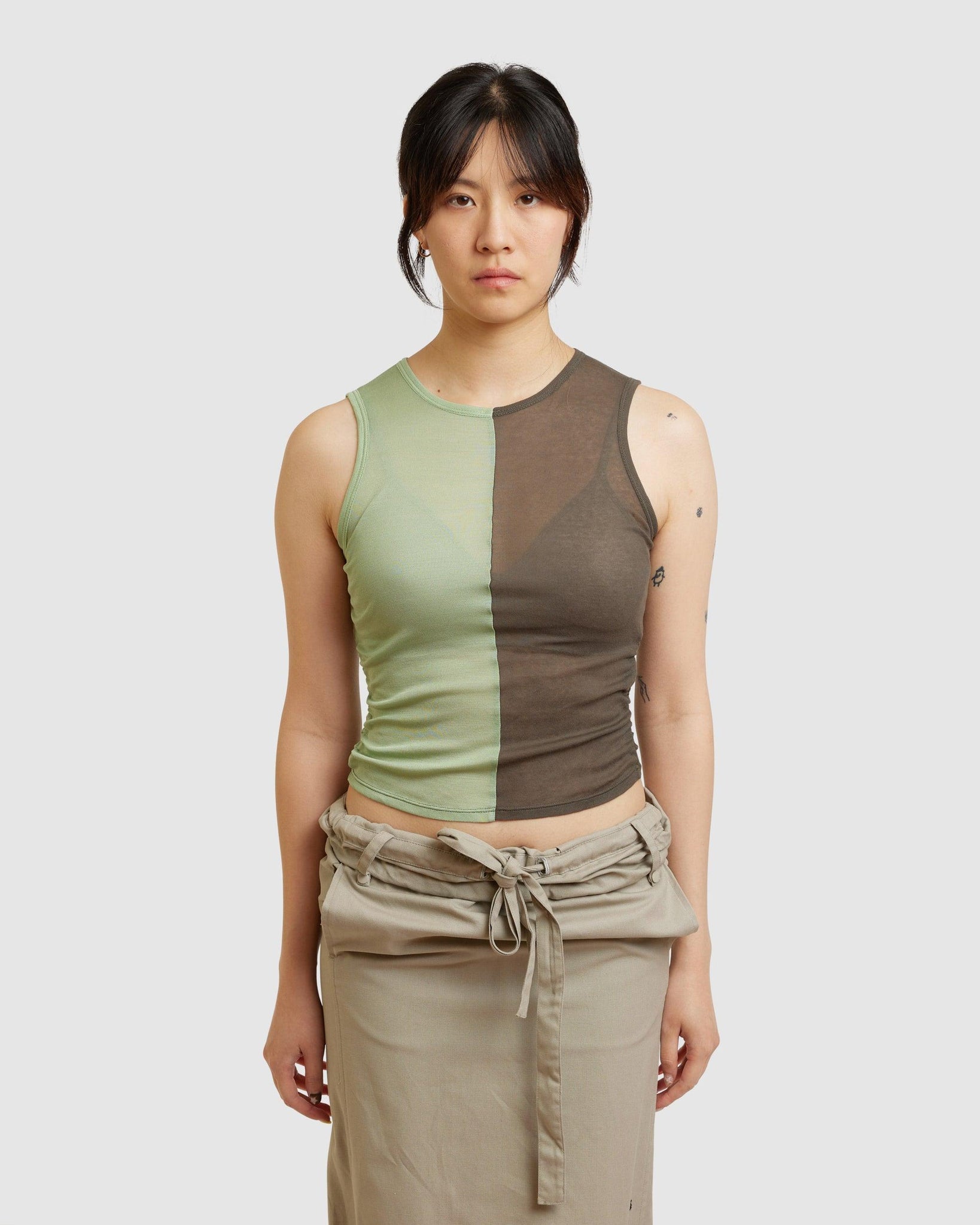 Tank Top Cropped Split (W) - {{ collection.title }} - Chinatown Country Club 