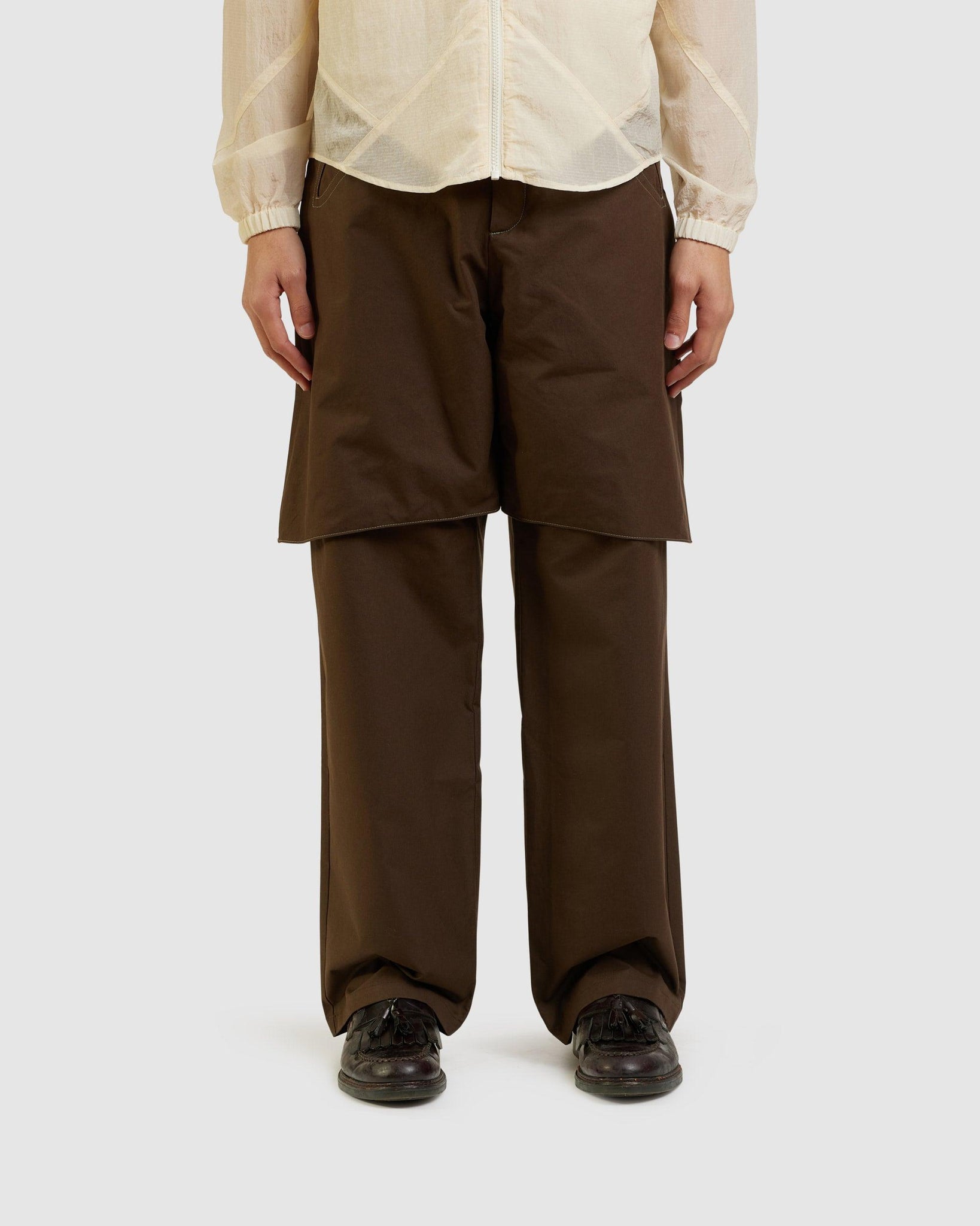 Tuck Trouser Chocolate - {{ collection.title }} - Chinatown Country Club 