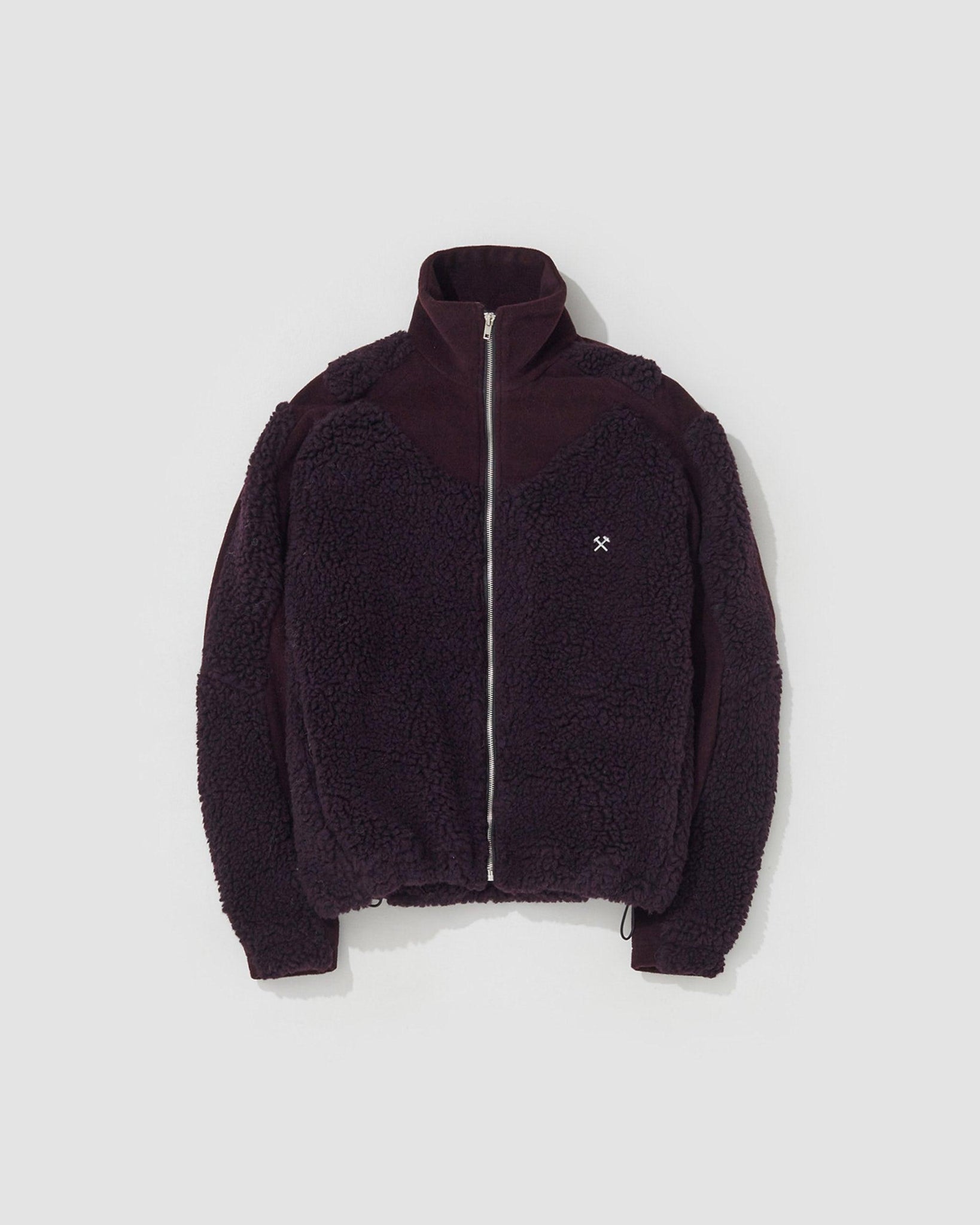 Two-Tone Fleece Jacket Dark Berry - {{ collection.title }} - Chinatown Country Club 