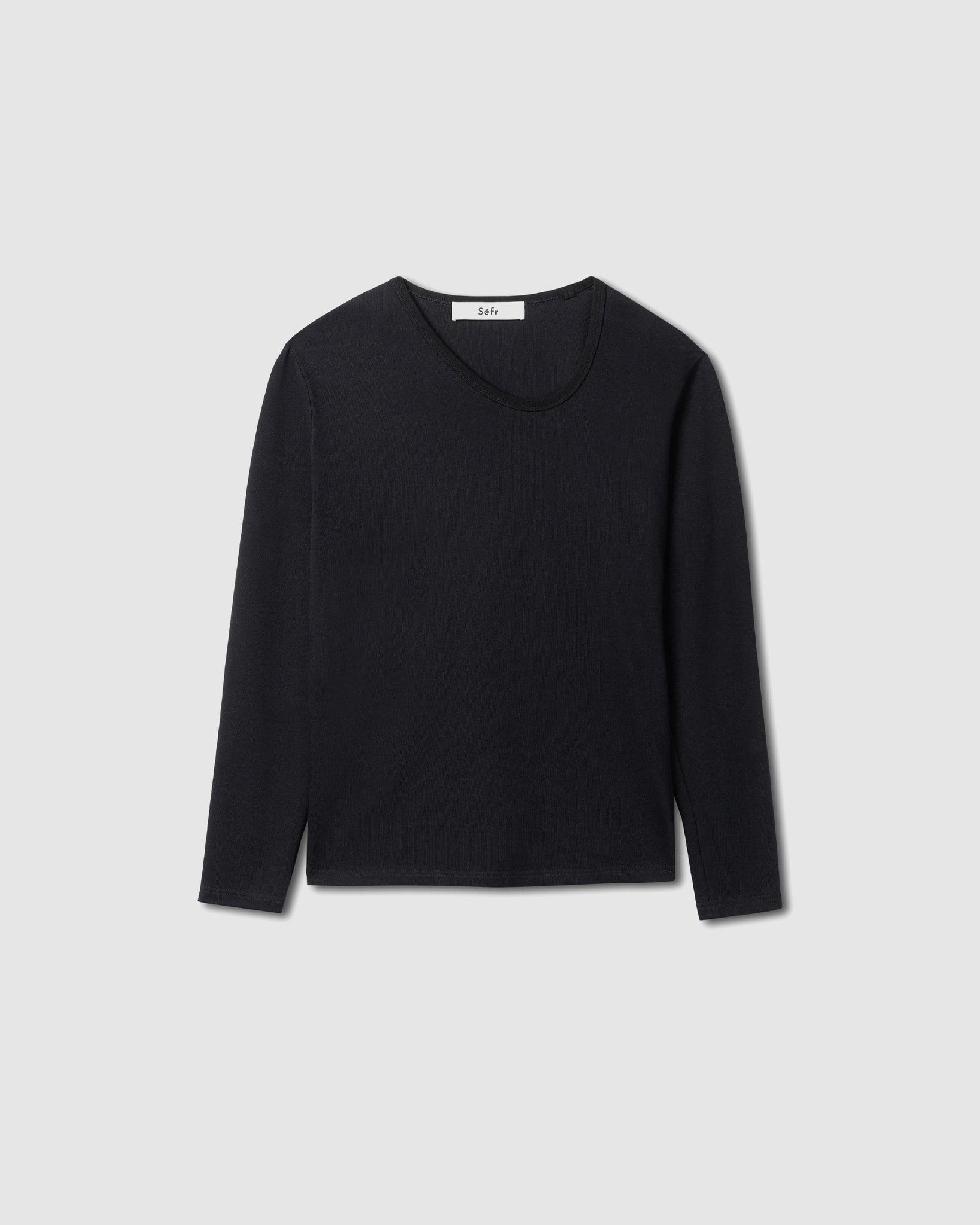 Uneven Longsleeve Top Black - {{ collection.title }} - Chinatown Country Club 