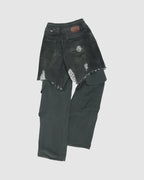 Rugged Denim-inset Sweatpants
