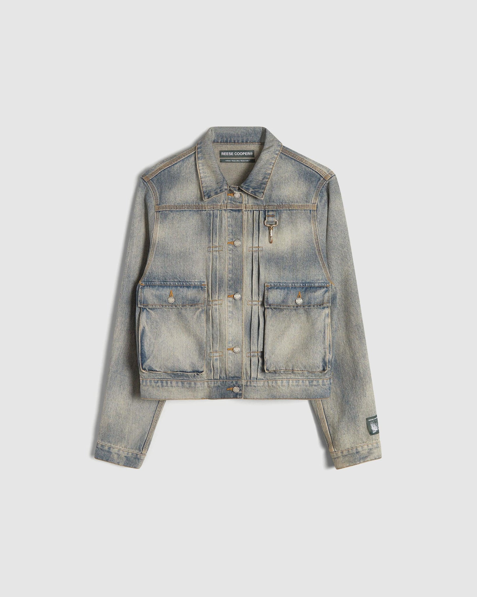 Washed Denim Trucker Jacket - {{ collection.title }} - Chinatown Country Club 