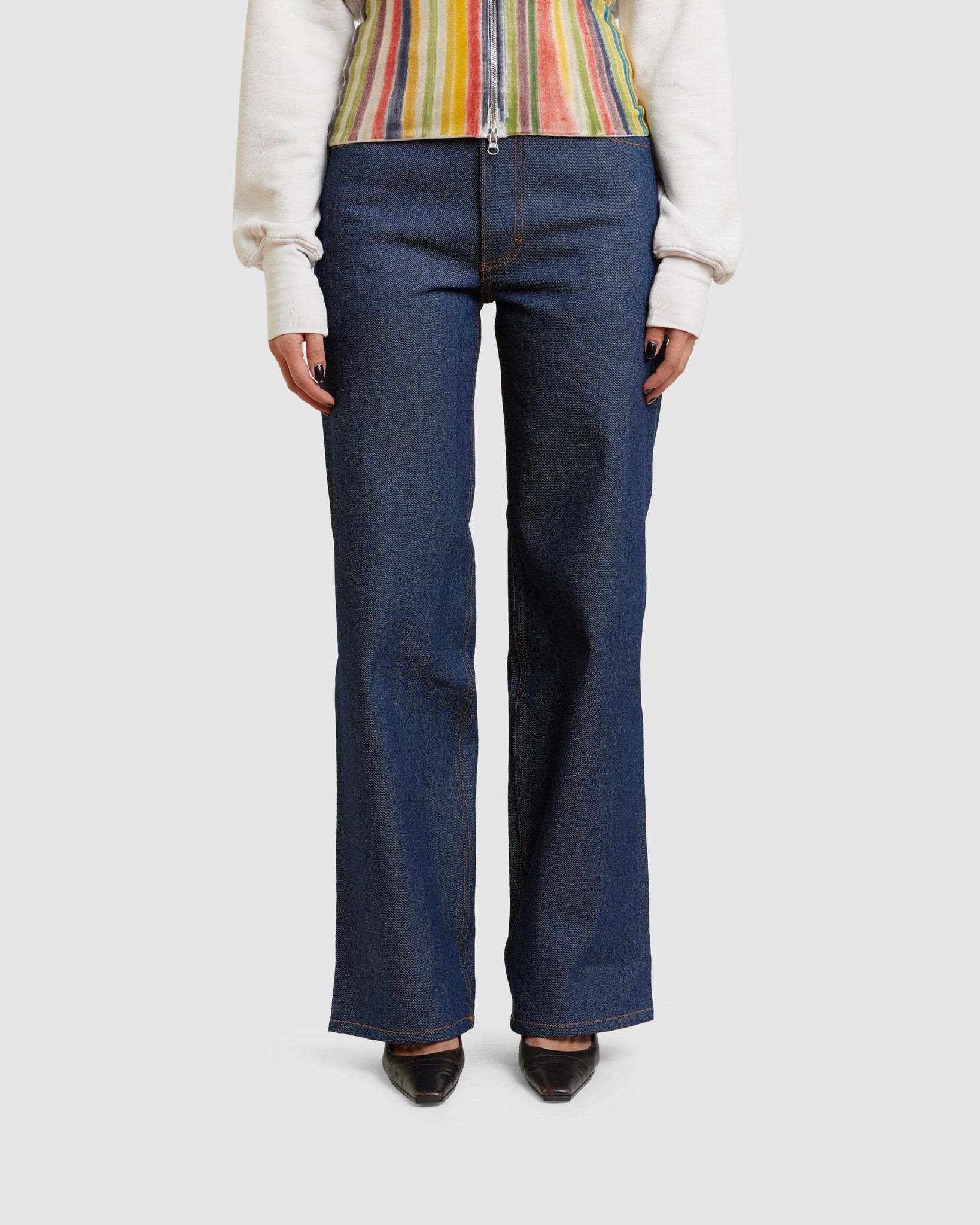 Wide Leg Jean Raw (W) - {{ collection.title }} - Chinatown Country Club 