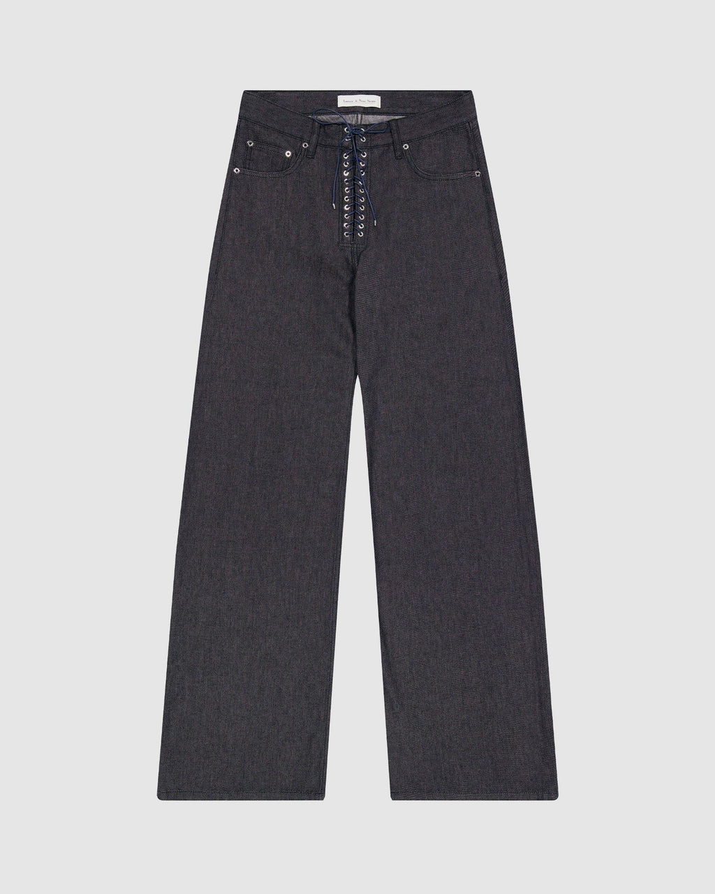 Wide Leg Lace Up Jeans (W) - {{ collection.title }} - Chinatown Country Club 