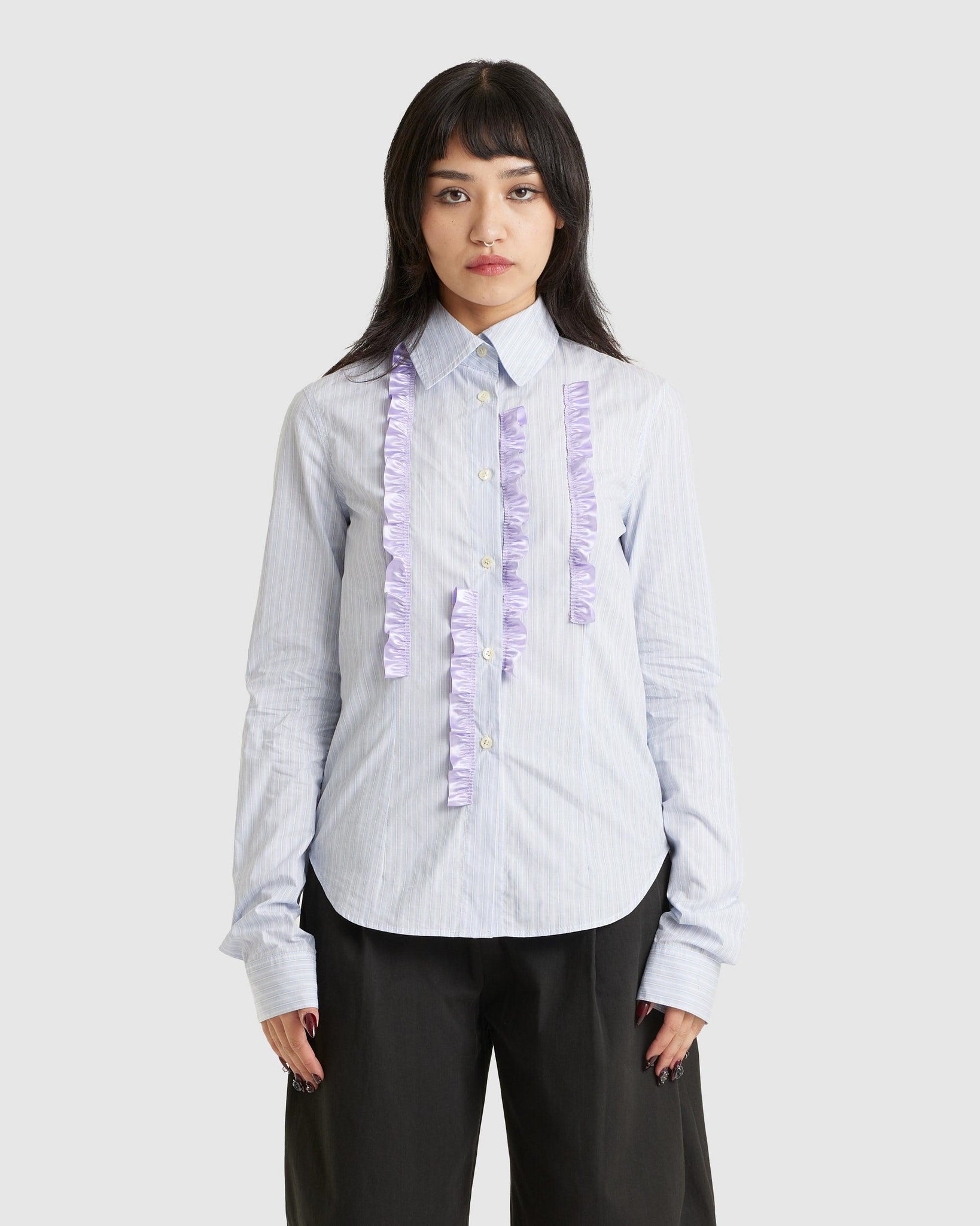 Womens Ribbon Slim Shirt - {{ collection.title }} - Chinatown Country Club 
