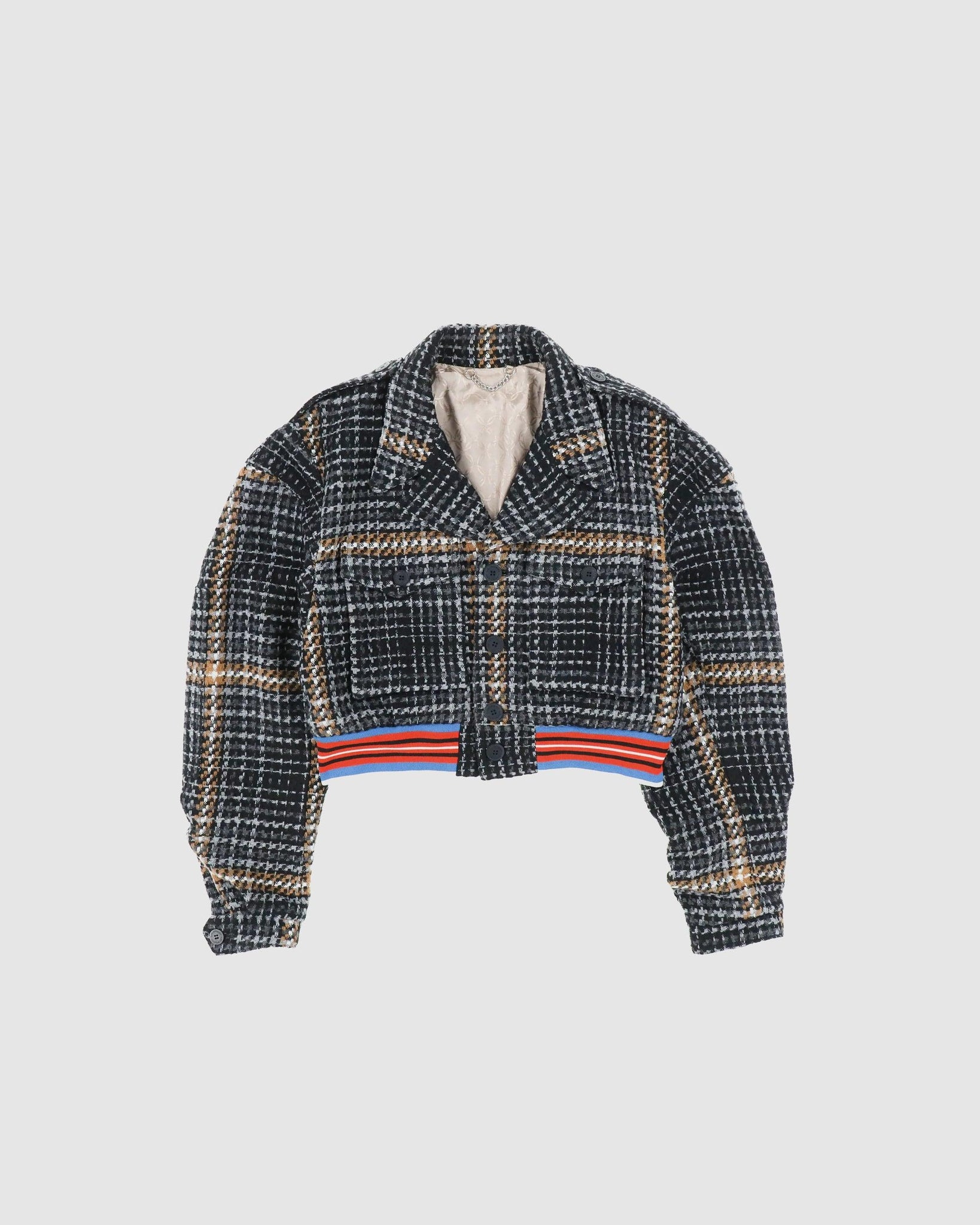 Woven Cropped Military Jacket - {{ collection.title }} - Chinatown Country Club 