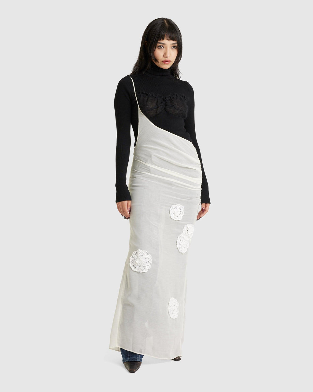 Woven Flower Applique Skirt - {{ collection.title }} - Chinatown Country Club 